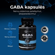 GO POWDERS GABA, 500 mg, 100 kapsulių paveikslėlis