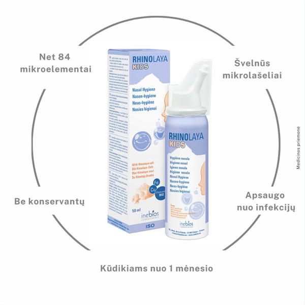 RHINOLAYA KIDS, nosies purškalas kūdikiams, 50 ml paveikslėlis