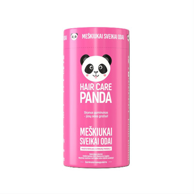 HAIR CARE PANDA MEŠKIUKAI SVEIKAI ODAI, 60 guminukų paveikslėlis