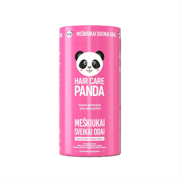 HAIR CARE PANDA MEŠKIUKAI SVEIKAI ODAI, 60 guminukų paveikslėlis