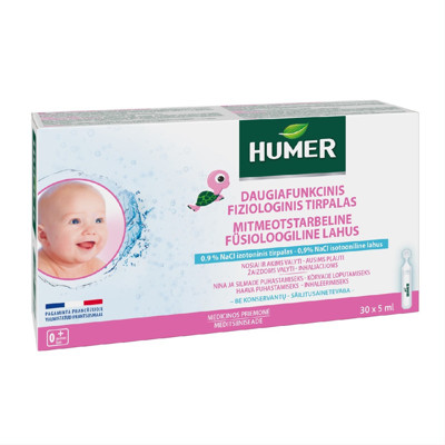 HUMER, 0,9%, daugiafunkcinis fiziologinis tirpalas, 30x5ml paveikslėlis