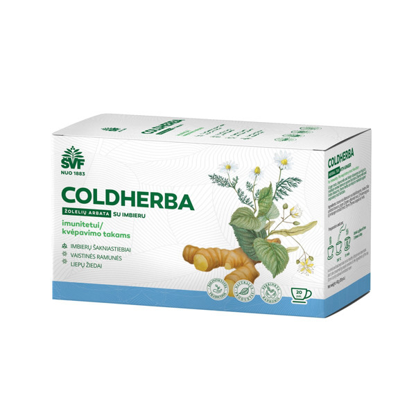 COLDHERBA, žolelių arbata su imbieru, 2g x 20 paveikslėlis