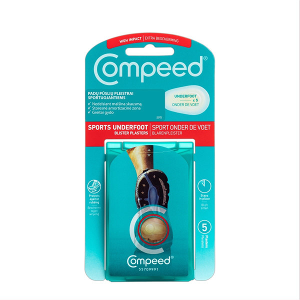 COMPEED, padų pūslių pleistrai sportuojantiems, 5 vnt. paveikslėlis