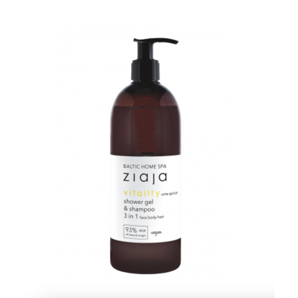 Ziaja Baltic Home Spa Vitality 3in1 prausimosi gelis veidui, kūnui ir plaukams, 500 ml