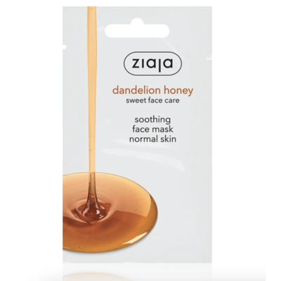 Ziaja Dandelion Honey maitinamoji medaus kaukė, 7 ml