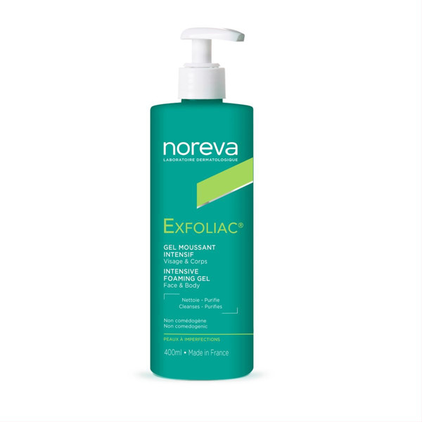 NOREVA EXFOLIAC, intensyvaus poveikio putojantis gelis, 400ml paveikslėlis