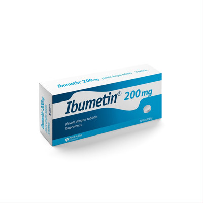 IBUMETIN, 200 mg, plėvele dengtos tabletės, N10  paveikslėlis