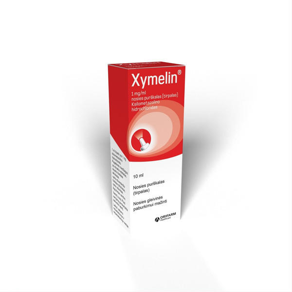 XYMELIN, 1 mg/ml, nosies purškalas (tirpalas), 10 ml  paveikslėlis