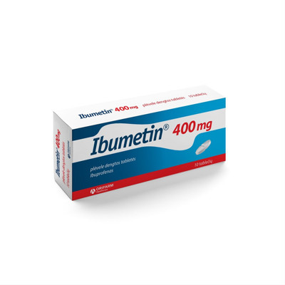 IBUMETIN, 400 mg, plėvele dengtos tabletės, N10  paveikslėlis