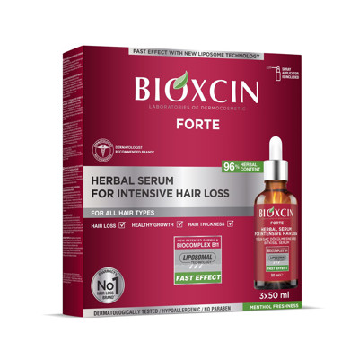 BIOXCIN FORTE, serumas nuo plaukų slinkimo Dermagen, 3x50ml. paveikslėlis