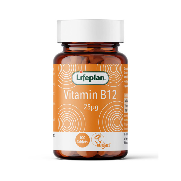 LIFEPLAN VITAMINAS B12, 25 µg, 100 tablečių