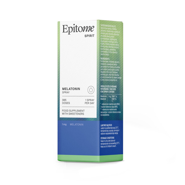 EPITOME SPIRIT MELATONIN SPRAY, 385 papurškimai (50ml) paveikslėlis