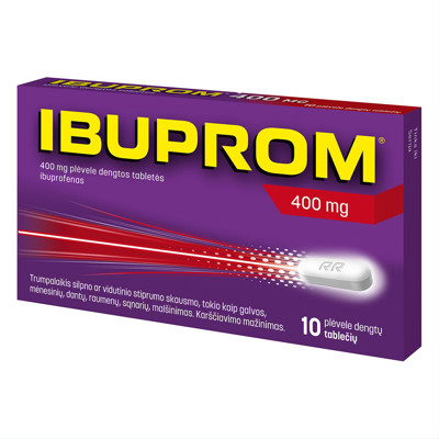 IBUPROM, 400 mg, plėvele dengtos tabletės, N10 paveikslėlis