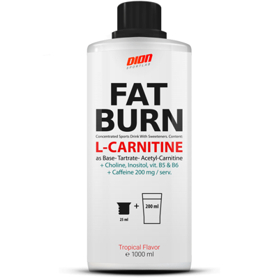 DION SPORTLAB FAT BURN Liquid, Tropikų sk., 1000 ml