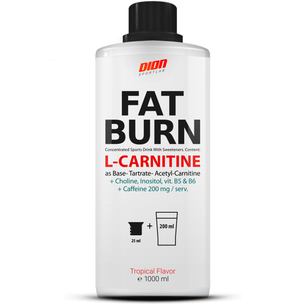 DION SPORTLAB FAT BURN Liquid, Tropikų sk., 1000 ml