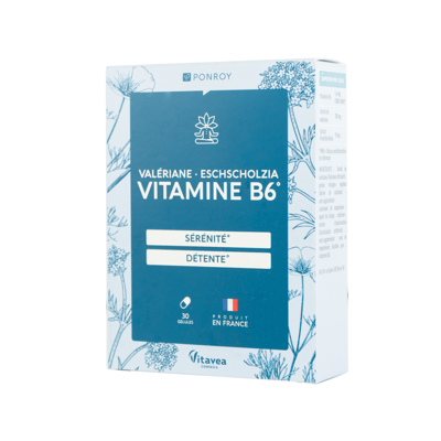 VITAVEA Valerijonas, geltonžiedė ešolcija, vitaminas B6, 30 kapsulių