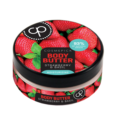 Cosmepick kūno sviestas su braškėmis ir baziliku Perfect Body, 200 ml