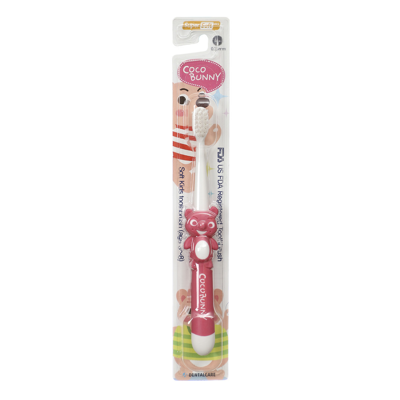 DENTAL CARE COCO BUNNY SUPER SOFT, dantų šepetėlis vaikams (3-8 metų) (įvairių spalvų)