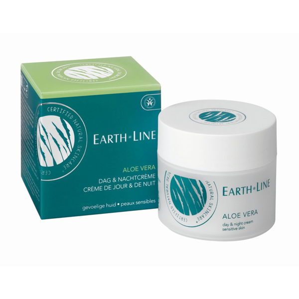 EARTH LINE Aloe Vera Dieninis ir naktinis drėkinantis kremas, jautriai odai, 50ml