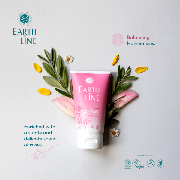 EARTH LINE Kūno prausiklis Rose 150ml