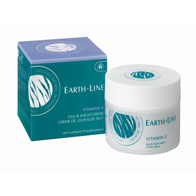 EARTH LINE Vitamin E Dieninis ir naktinis kremas visų tipų odai, 50 ml