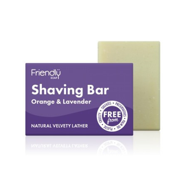 FRIENDLY SOAP natūralus skutimosi muilas su apelsinais ir levandomis „Orange & Lavender", 95 g