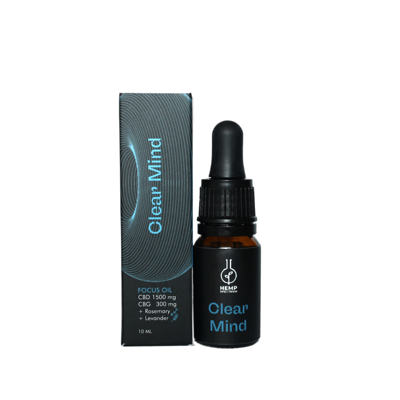 HEMP SPECTRUM BALTICS kanapių 15% CBD + 3% CBG aliejus CLEAR MIND, 10 ml