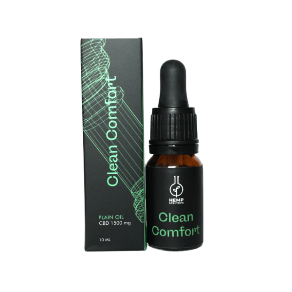 HEMP SPECTRUM BALTICS kanapių 15% CBD aliejus CLEAN COMFORT, 10 ml