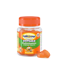 Haliborange Multivitamins Softies Orange, apelsinų skonio multivitaminų guminukai, 30 guminukų