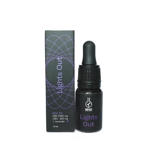 HEMP SPECTRUM BALTICS kanapių 25% CBD + 3% CBN aliejus LIGHTS OUT, 10 ml