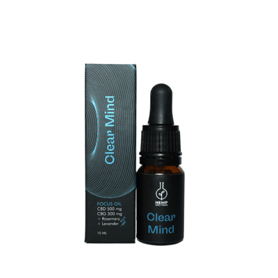 HEMP SPECTRUM BALTICS kanapių 5% CBD + 3% CBG aliejus CLEAR MIND, 10 ml