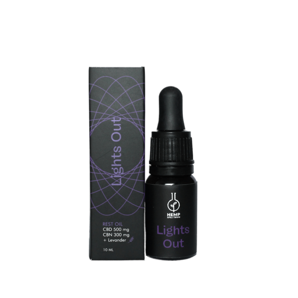 HEMP SPECTRUM BALTICS kanapių 5% CBD + 3% CBN aliejus LIGHTS OUT, 10 ml