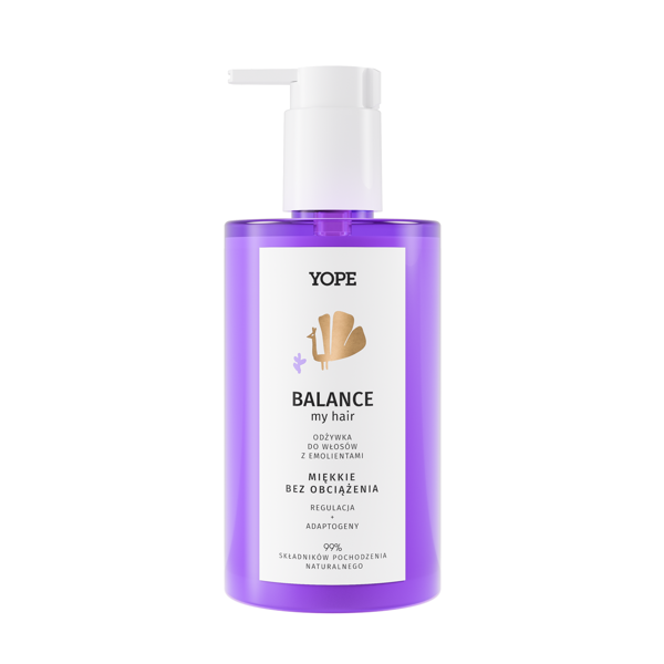 YOPE “BALANCE” balansuojantis kondicionierius riebiai odai su emolientais, 300ml.