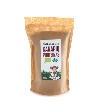 KANAPŪKIS kanapių proteinas - baltymai 300 g.