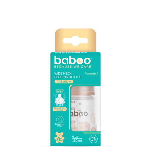 Baboo antikolinis maitinimo buteliukas, 150 ml, 0+ mėn, Au Naturale