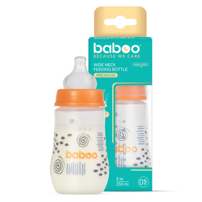 Baboo antikolinis maitinimo buteliukas, 250 ml, 3+ mėn, Blue Haze