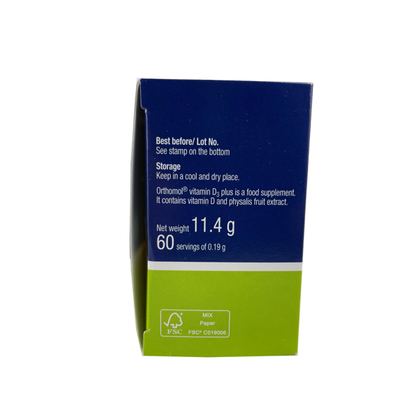 ORTHOMOL VITAMIN D3 PLUS, 60 kapsulių