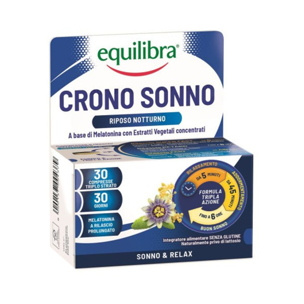 EQUILIBRA maisto papildas CRONO SONNO, 30 tab.