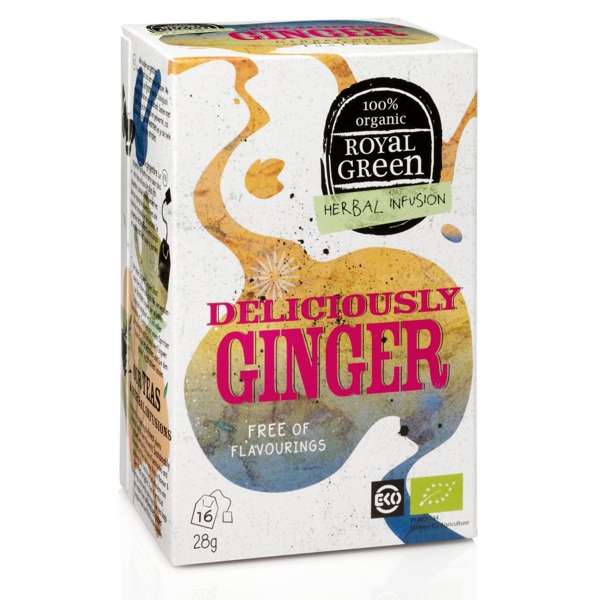 ROYAL GREEN BIO Deliciously Ginger arbata 1.8g N16