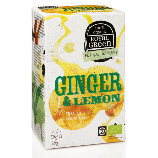 ROYAL GREEN BIO Ginger&Lemon arbata 1.8g N16