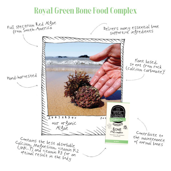 ROYAL GREEN BONE FOOD, kompleksas kaulams, 60 tablečių