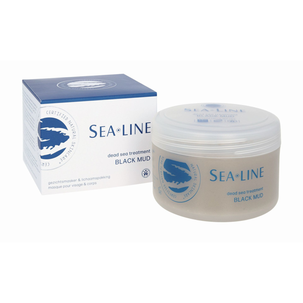 SEA LINE Dead Sea Treatment Black Mud Veido kaukė ir kūno įvyniojimas su juoduoju purvu 225ml