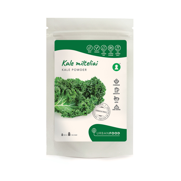 URBAN FOOD milteliai LAPINIŲ KOPŪSTŲ (KALE) MILTELIAI, 50 g