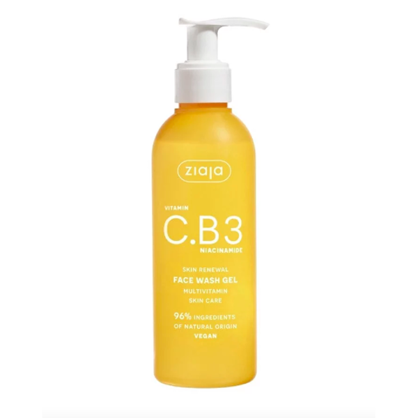 Valomasis veido gelis Ziaja Vitamin C.B3 Niacinamide, 190 ml