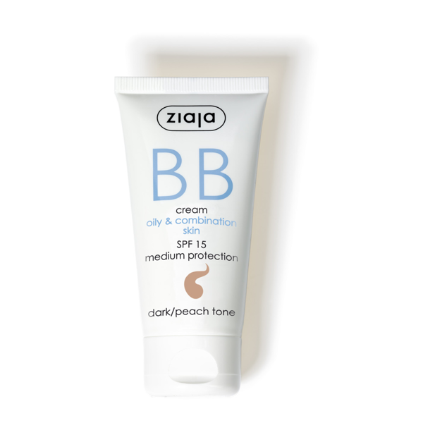 Ziaja BB kremas riebiai ir mišriai odai tamsaus atspalvio 50 ml. SPF 15 50 ml