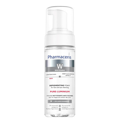 PHARMACERIS W PURE-LUMINUM, prausimosi putos nuo pigmentacijos, 150 ml paveikslėlis