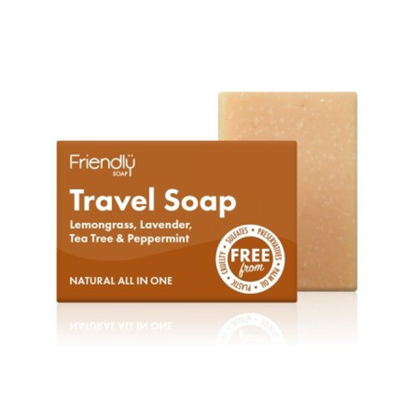 FRIENDLY SOAP natūralus rankų darbo kelioninis muilas kūnui ir plaukams "Travel", 95 g