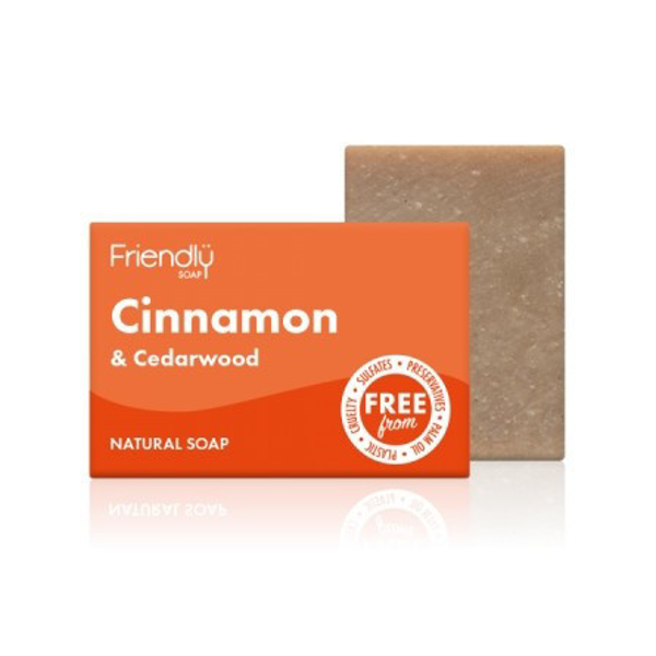 FRIENDLY SOAP natūralus rankų darbo muilas su cinamonu ir kedru „Cinnamon & Cedarwood", 95 g