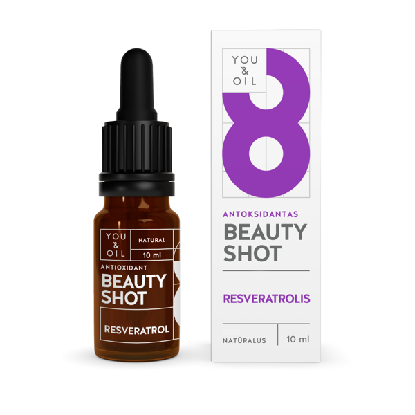 YOU&OIL BEAUTY SHOT. VEIDO SERUMAS. RESVERATROLIS/ANTIOKSIDANTAS 10 ml