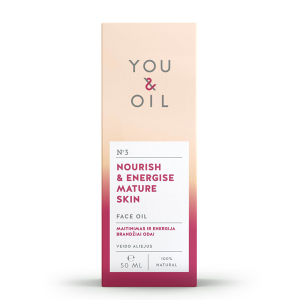 YOU&OIL VEIDO ALIEJUS. MAITINIMAS IR ENERGIJA BRANDŽIAI ODAI, 50ml